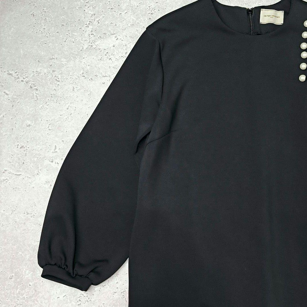 UNITED ARROWS SPONGY ワンピース ブラック　36 パール