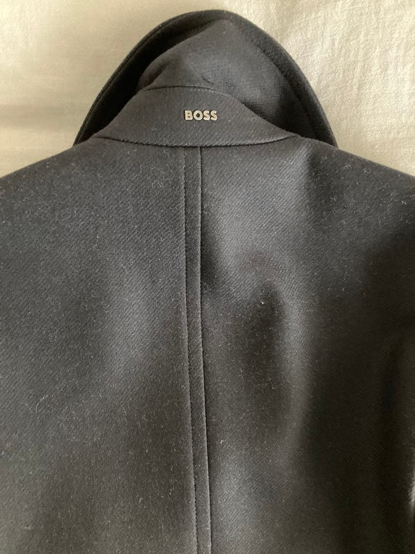 BOSS ネイビー ピーコート ウールコートM サイズ