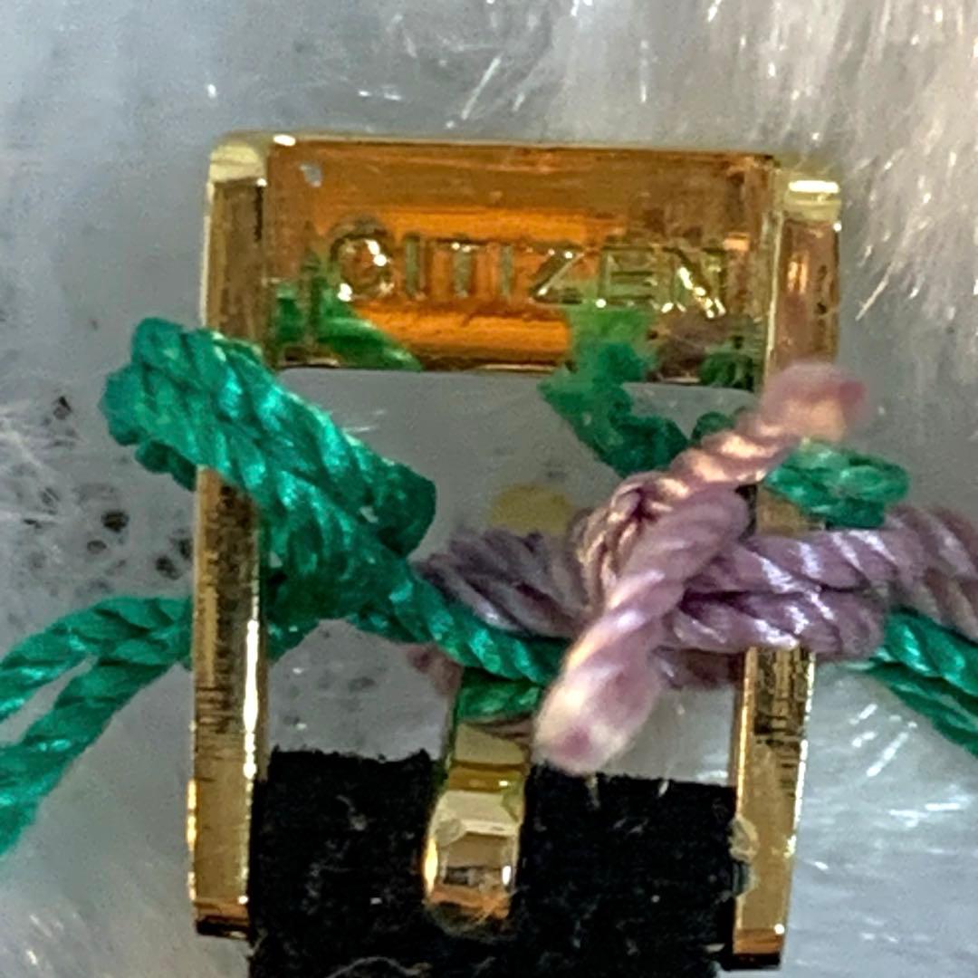 シチズン チャーム K14金無垢 17石 レディース 手巻き 腕時計