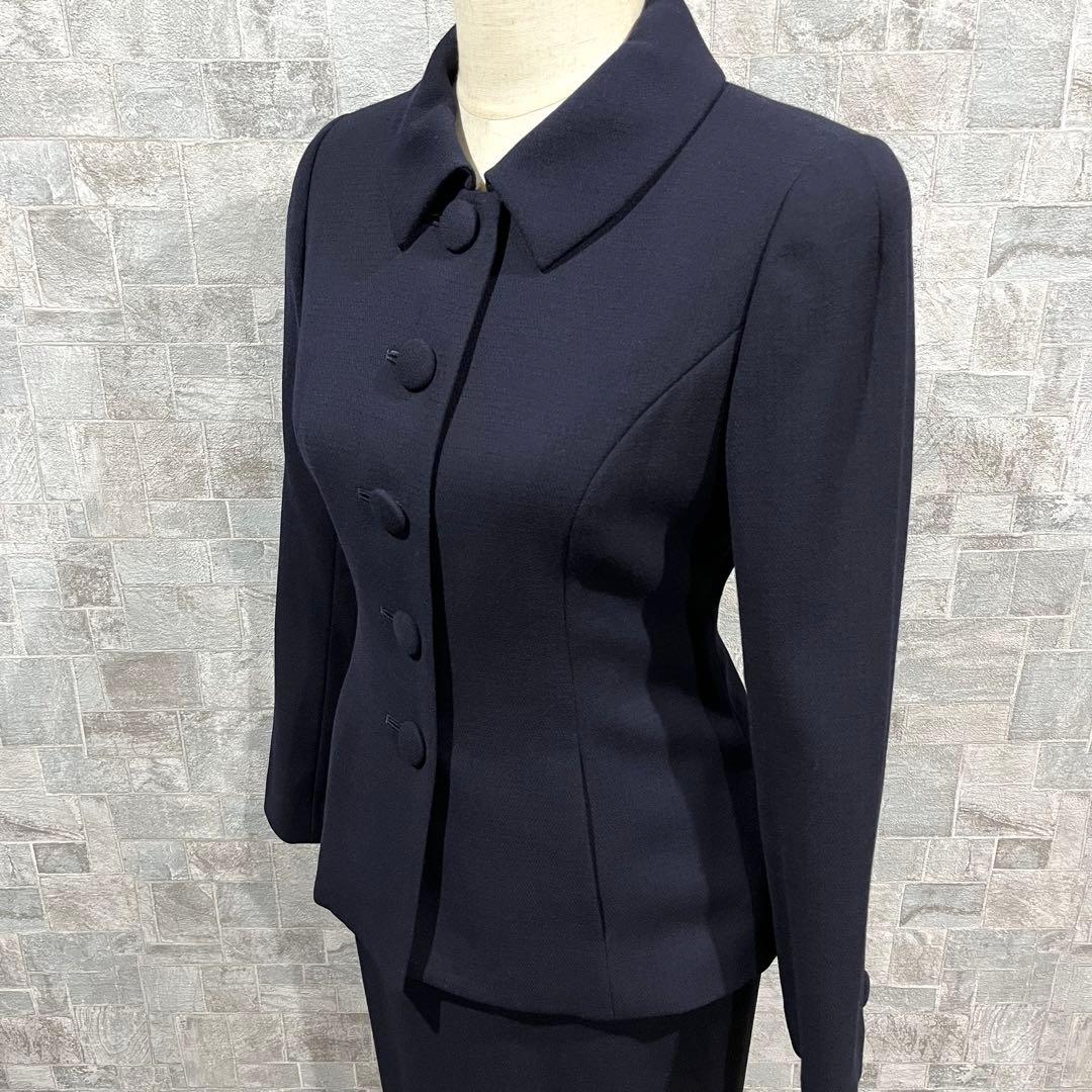 新品✴︎ユキトリイ　スーツ　高級フォーマル　9号　セットアップ　濃紺ネイビー