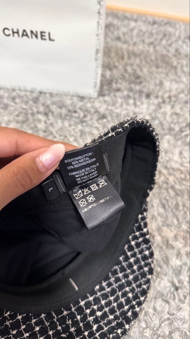 CHANEL シャネル　ツイードキャスケット　レア　Ｌサイズ