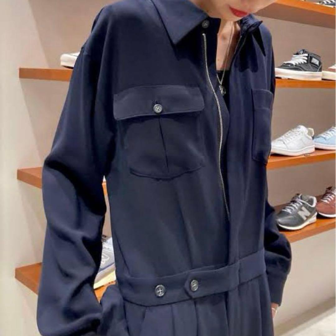 【WEB限定】ポリエステルツイル ワークジャンプスーツ -ウォッシャブル-