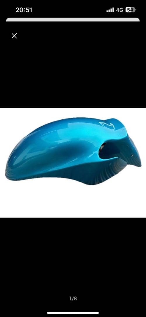 ZZR1100D型フロントフェンダー社外品スティングR&D塗装品