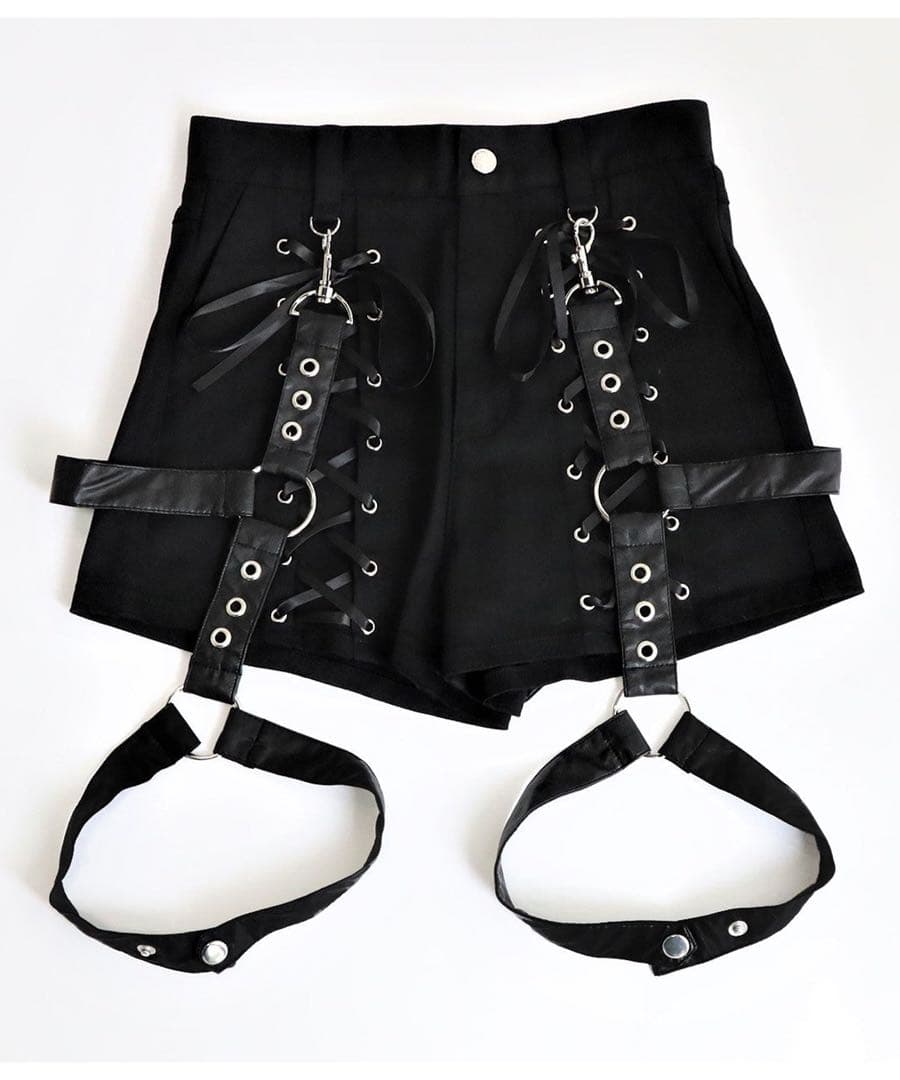 amilige 編み上げガーターベルト付きショートパンツ サイズS