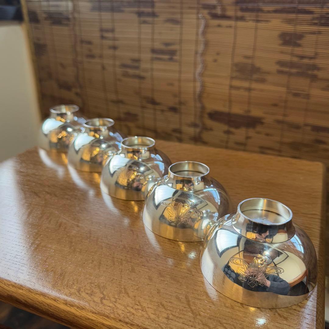 純銀刻印 杯5客