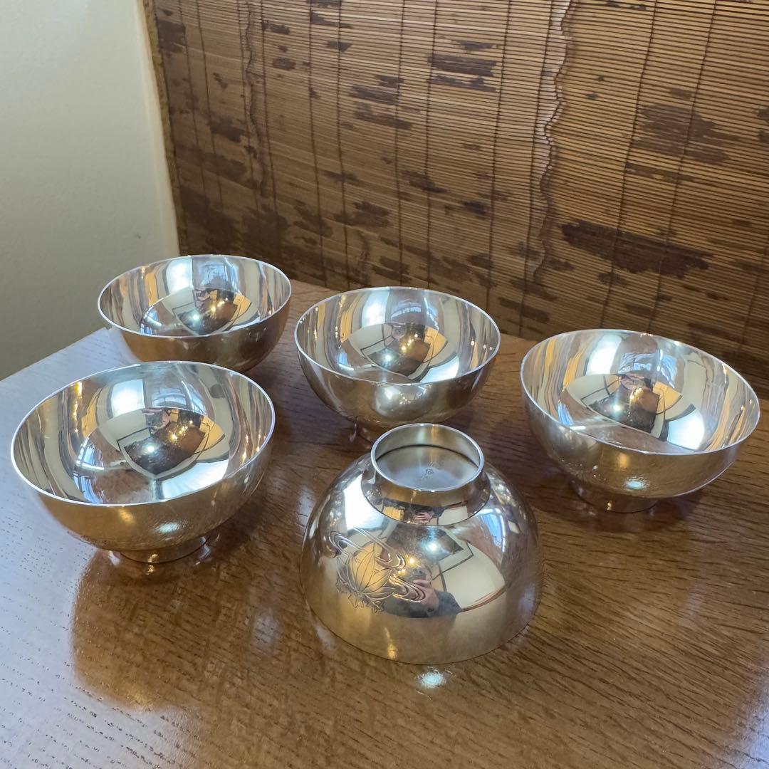 純銀刻印 杯5客