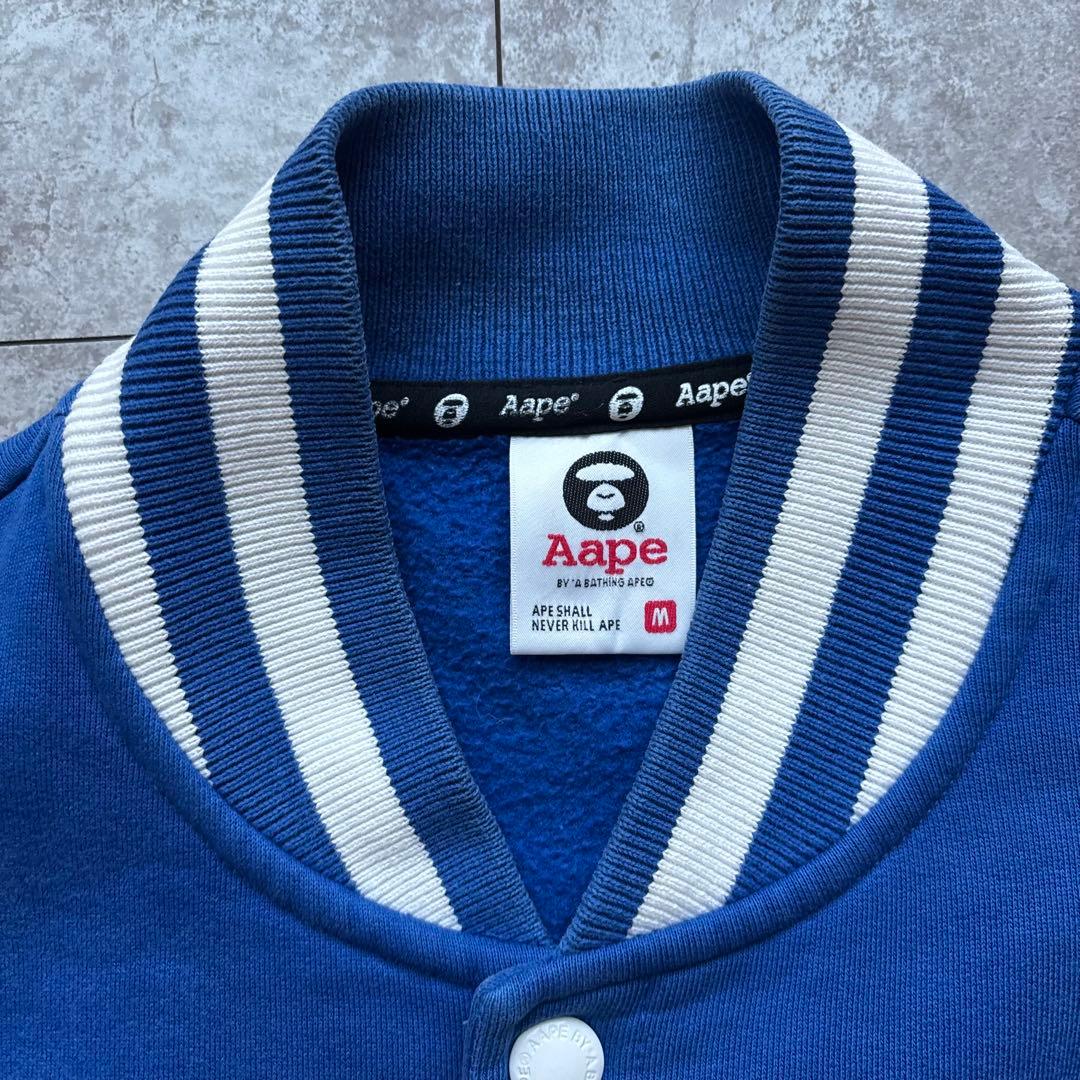 【希少】A BATHING APE スタジャン　スウェット　ブルー　M 裏起毛