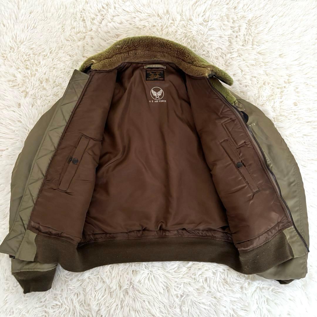 ヒューストンHOUSTON B-15B フライトジャケット ミリタリームートン襟