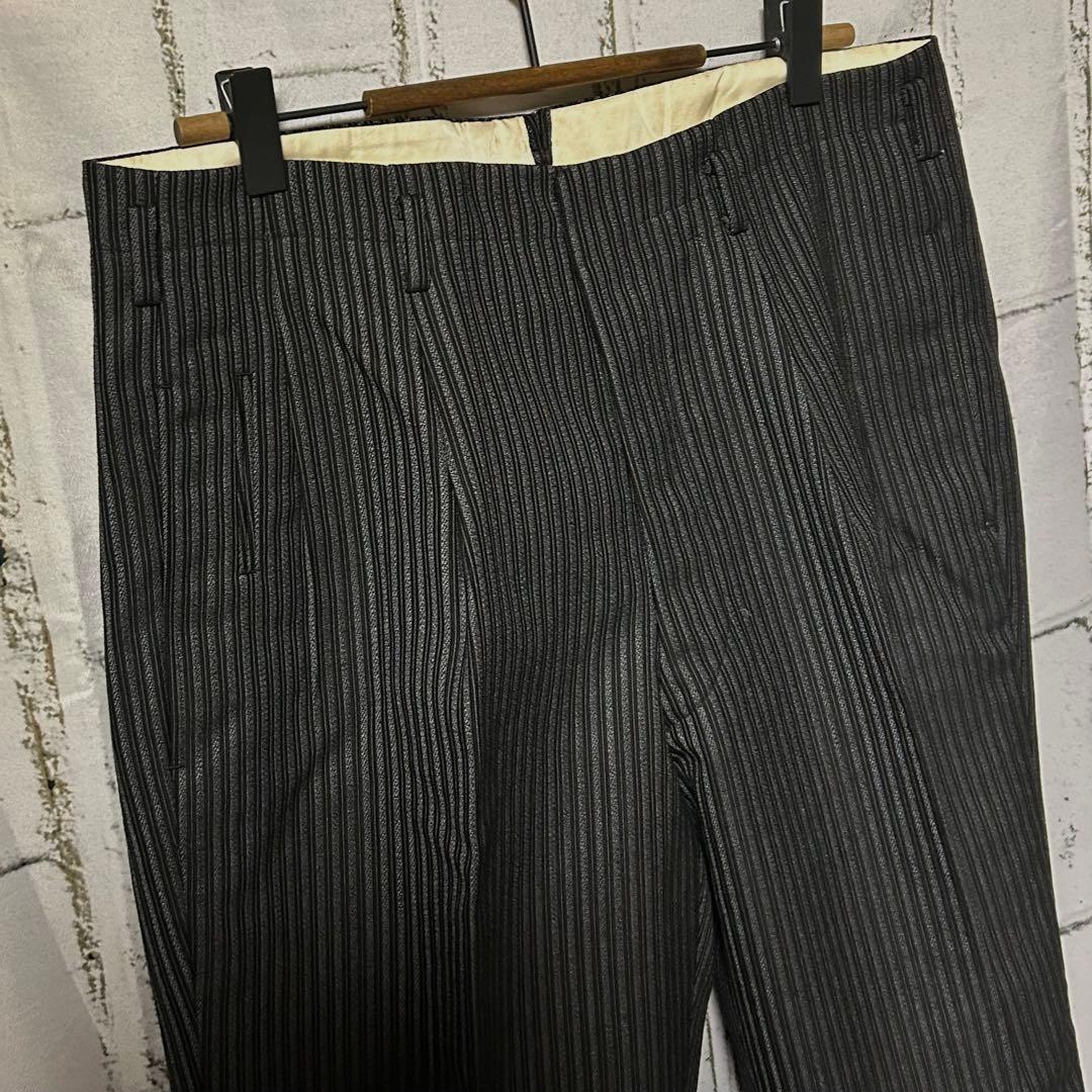 50's ヴィンテージ ストライプ スラックス パンツ チャコール 菅田将暉 L