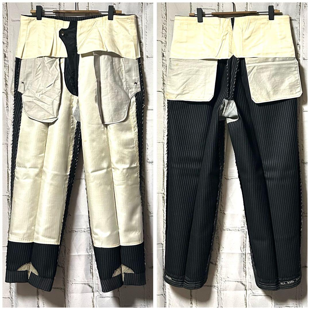 50's ヴィンテージ ストライプ スラックス パンツ チャコール 菅田将暉 L