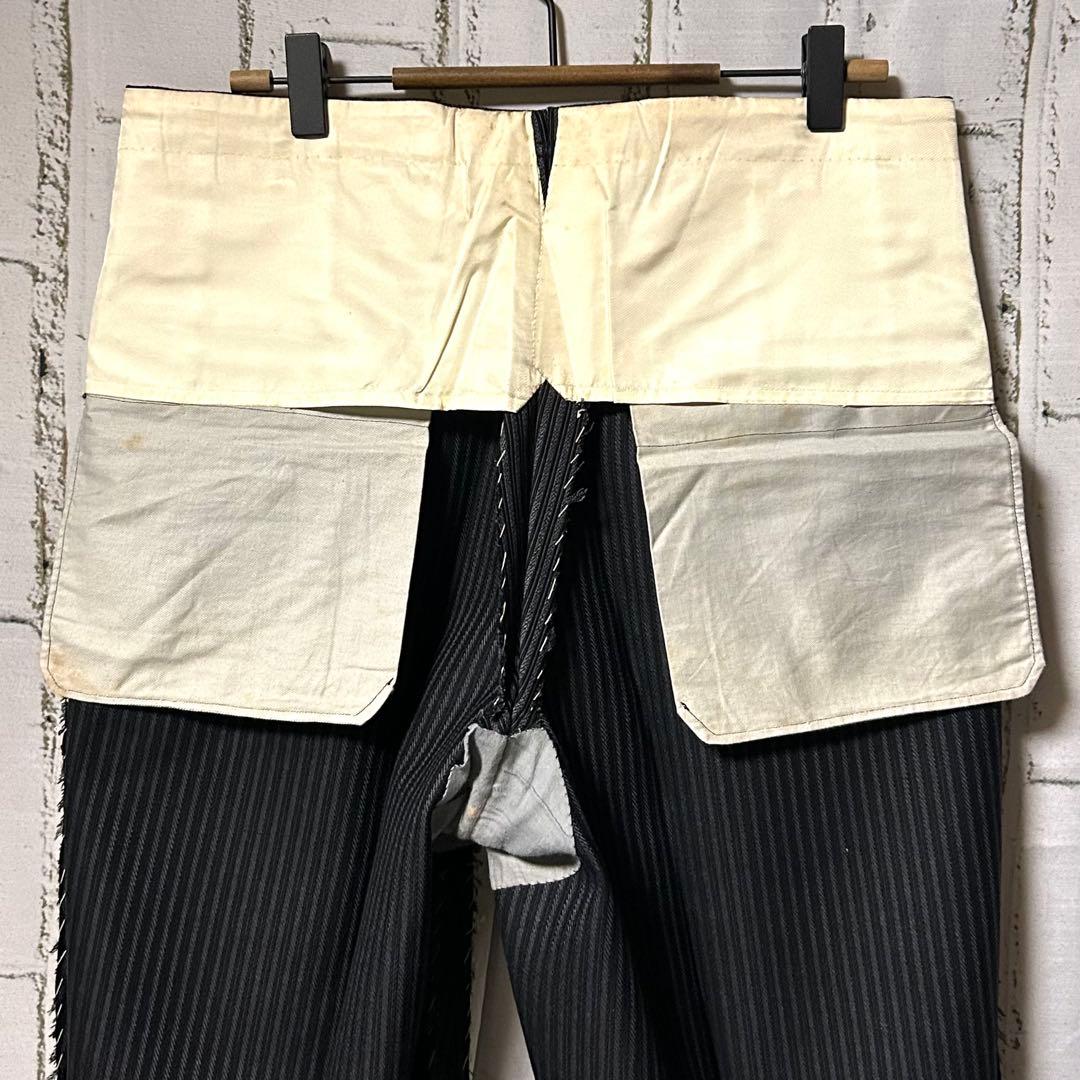 50's ヴィンテージ ストライプ スラックス パンツ チャコール 菅田将暉 L