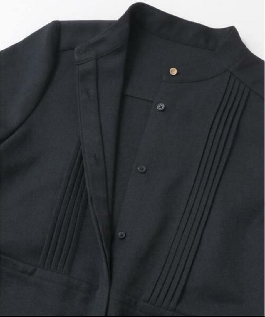 さり⭐︎アーバンリサーチ ロッソ ピンタックストレートワンピース　ネイビー