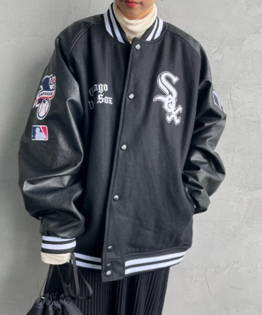 くろChicago White Sox スタジャン ホワイトソックス