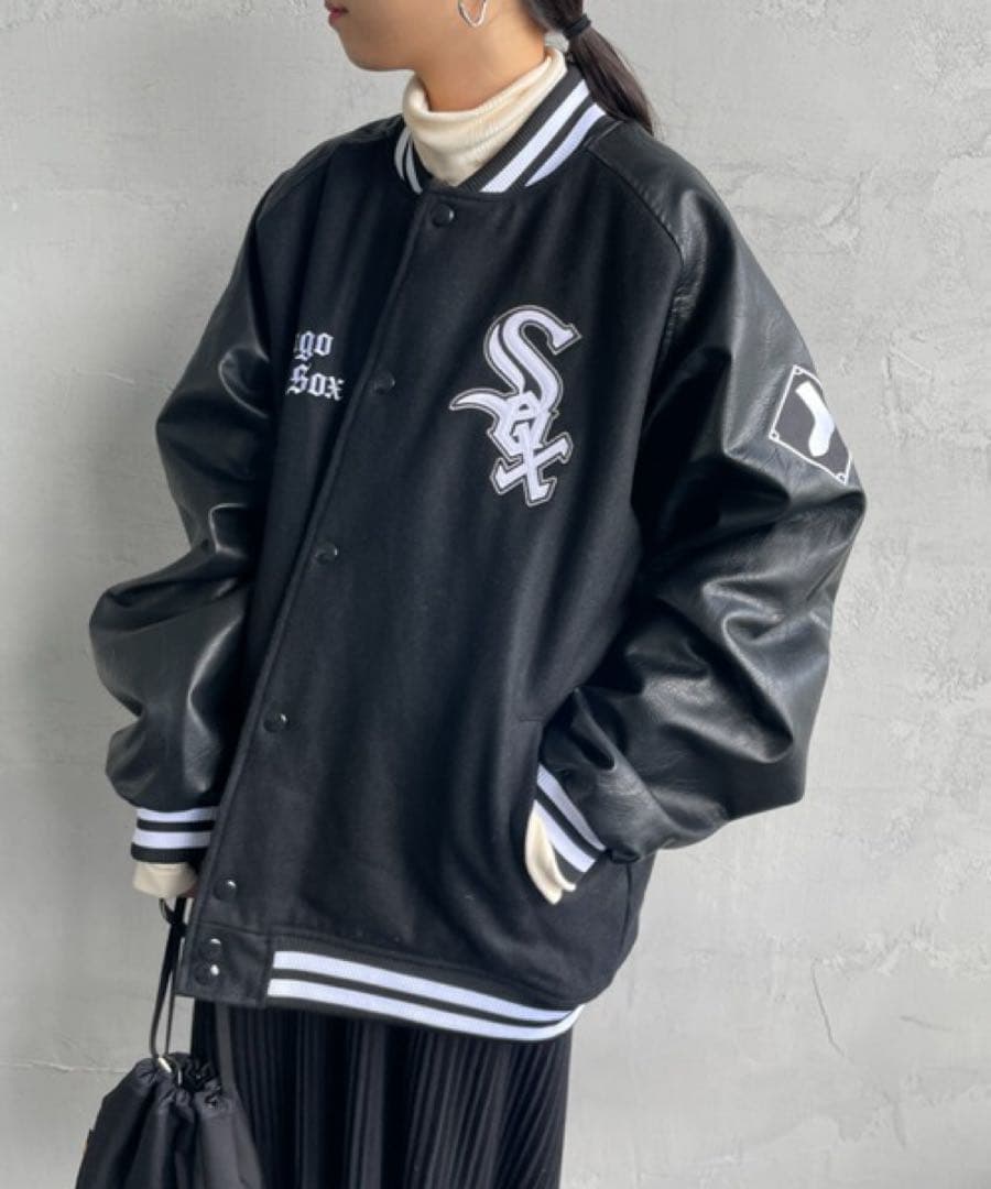 くろChicago White Sox スタジャン ホワイトソックス