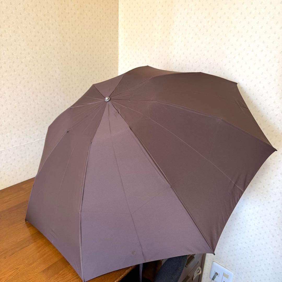 ★新品★ハンウェイ　HANWAY　晴雨兼用　折りたたみ傘　UV加工　撥水　茶