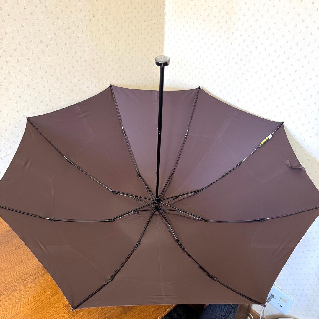 ★新品★ハンウェイ　HANWAY　晴雨兼用　折りたたみ傘　UV加工　撥水　茶