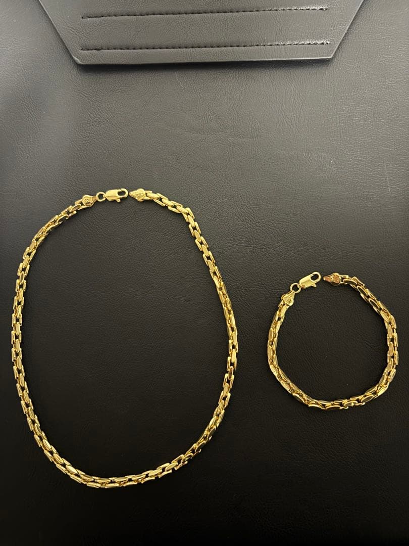 ゴールド ネックレス ブレスレット セット 遺品整理 Italy750刻印