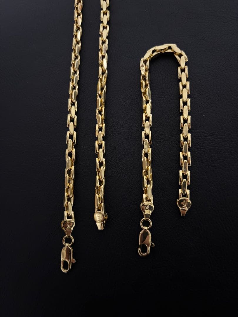 ゴールド ネックレス ブレスレット セット 遺品整理 Italy750刻印