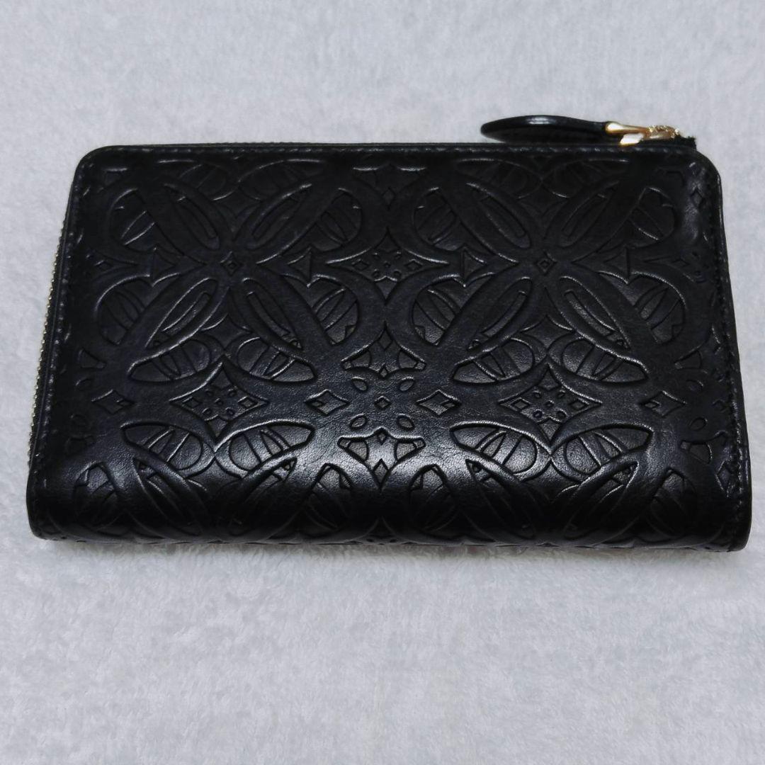 ロエベ リピートアナグラム L字財布 レザー ブラック 美品