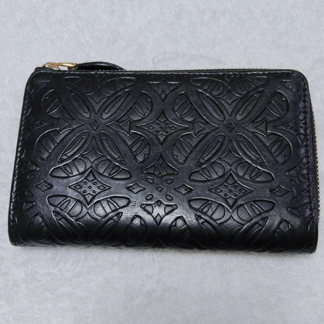 ロエベ リピートアナグラム L字財布 レザー ブラック 美品