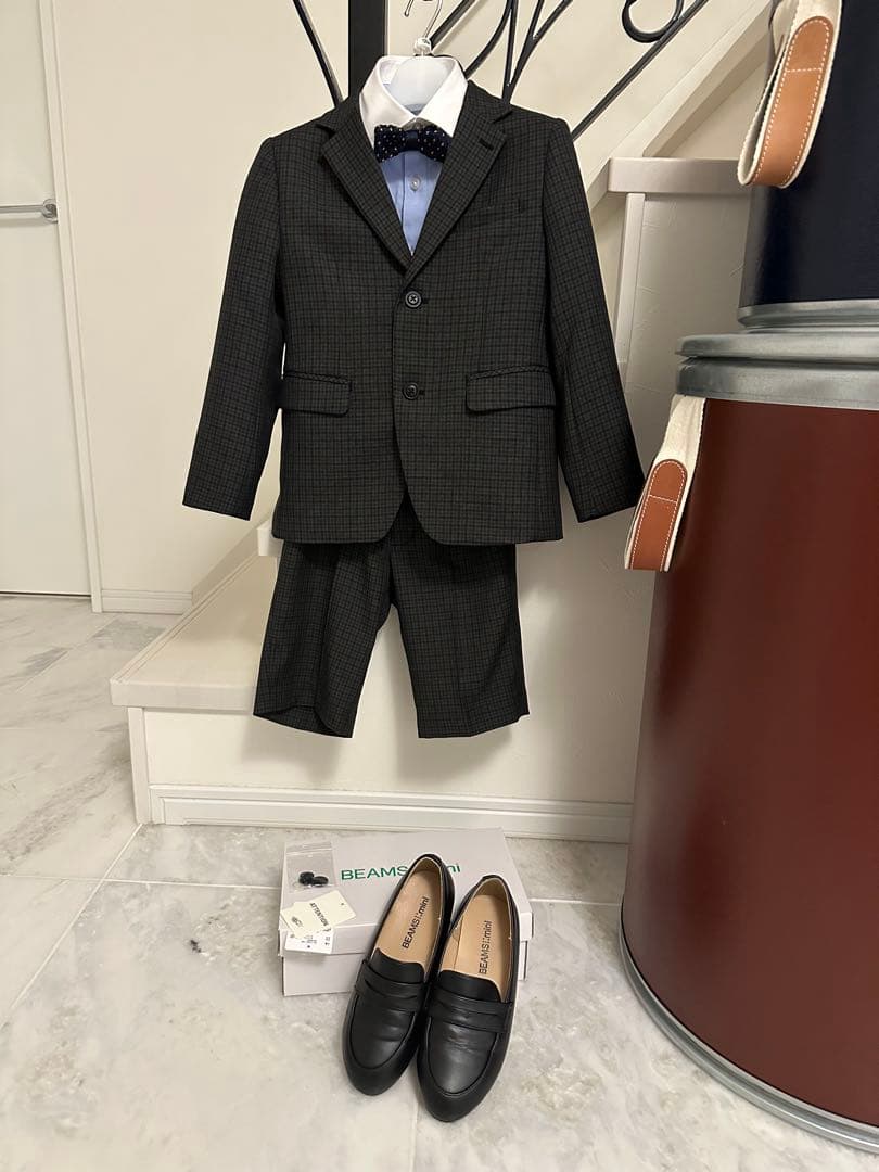 BEAMS miniセレモニー スーツセット 120 シューズセット