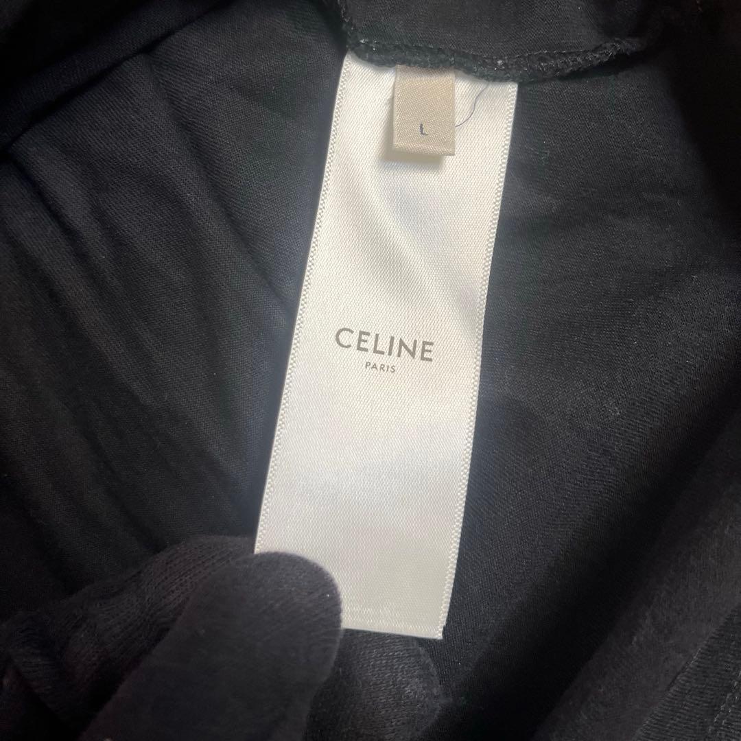 【鑑定済・美品】CELINE Tシャツ ブラック Lサイズ 正規品 レディース