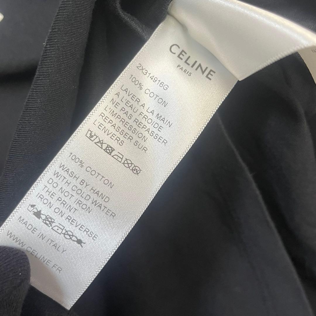 【鑑定済・美品】CELINE Tシャツ ブラック Lサイズ 正規品 レディース