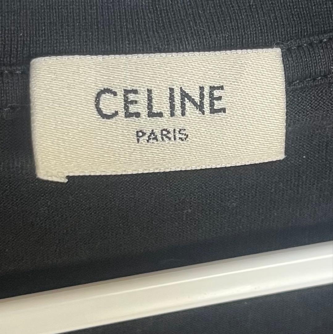 【鑑定済・美品】CELINE Tシャツ ブラック Lサイズ 正規品 レディース