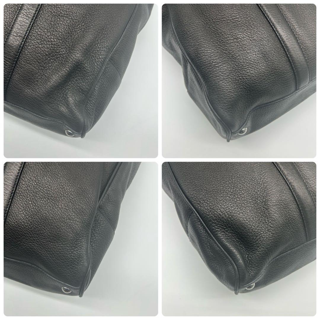 【良品！✨】PRADA プラダ トートバッグ ハンド 大容量 オールレザー 黒