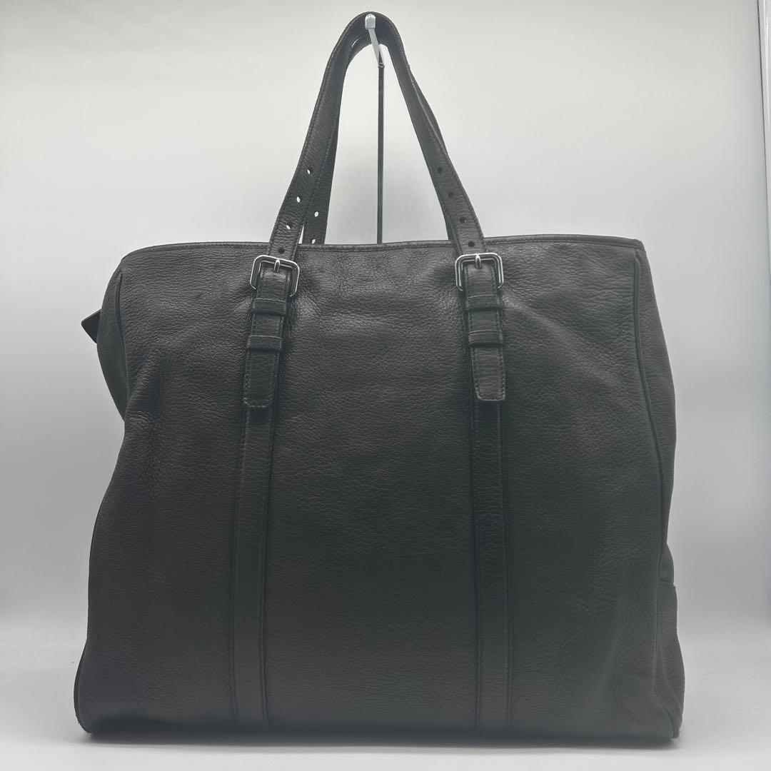 【良品！✨】PRADA プラダ トートバッグ ハンド 大容量 オールレザー 黒