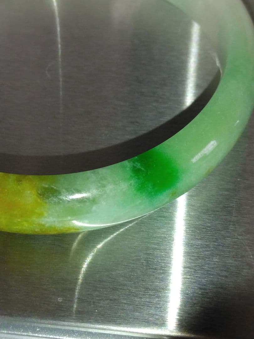 天然無加工　翡翠 バングル