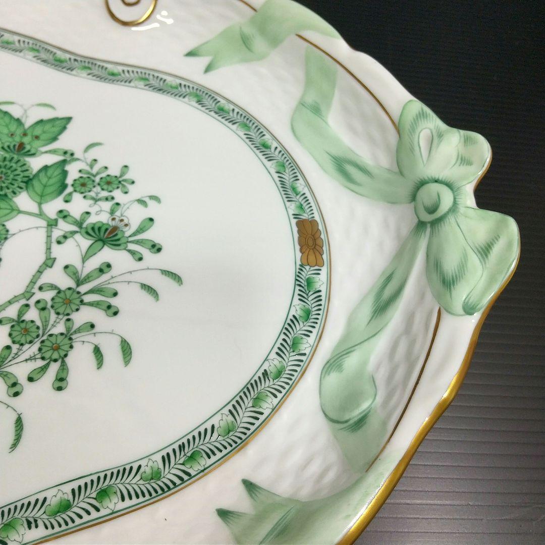 ヘレンド インドの華 大型40cm オーバル ディッシュ パーティ トレイ