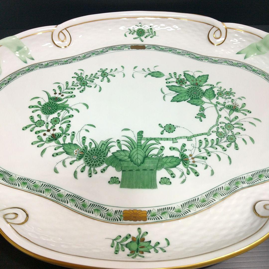 ヘレンド インドの華 大型40cm オーバル ディッシュ パーティ トレイ
