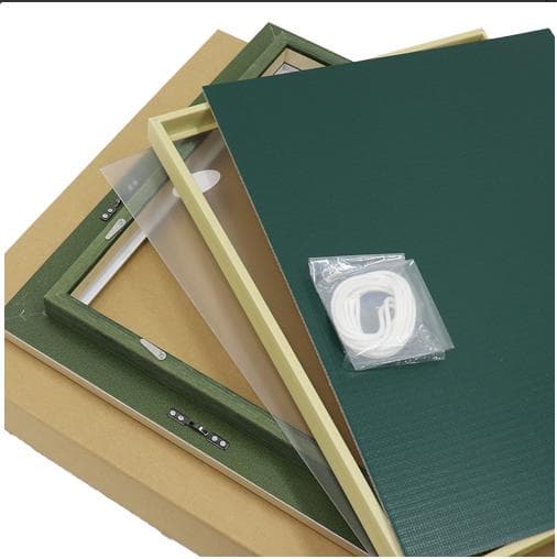 アクリル画　原画　「ハイビスカスの浜辺01」額縁付き　SMサイズ　風景画