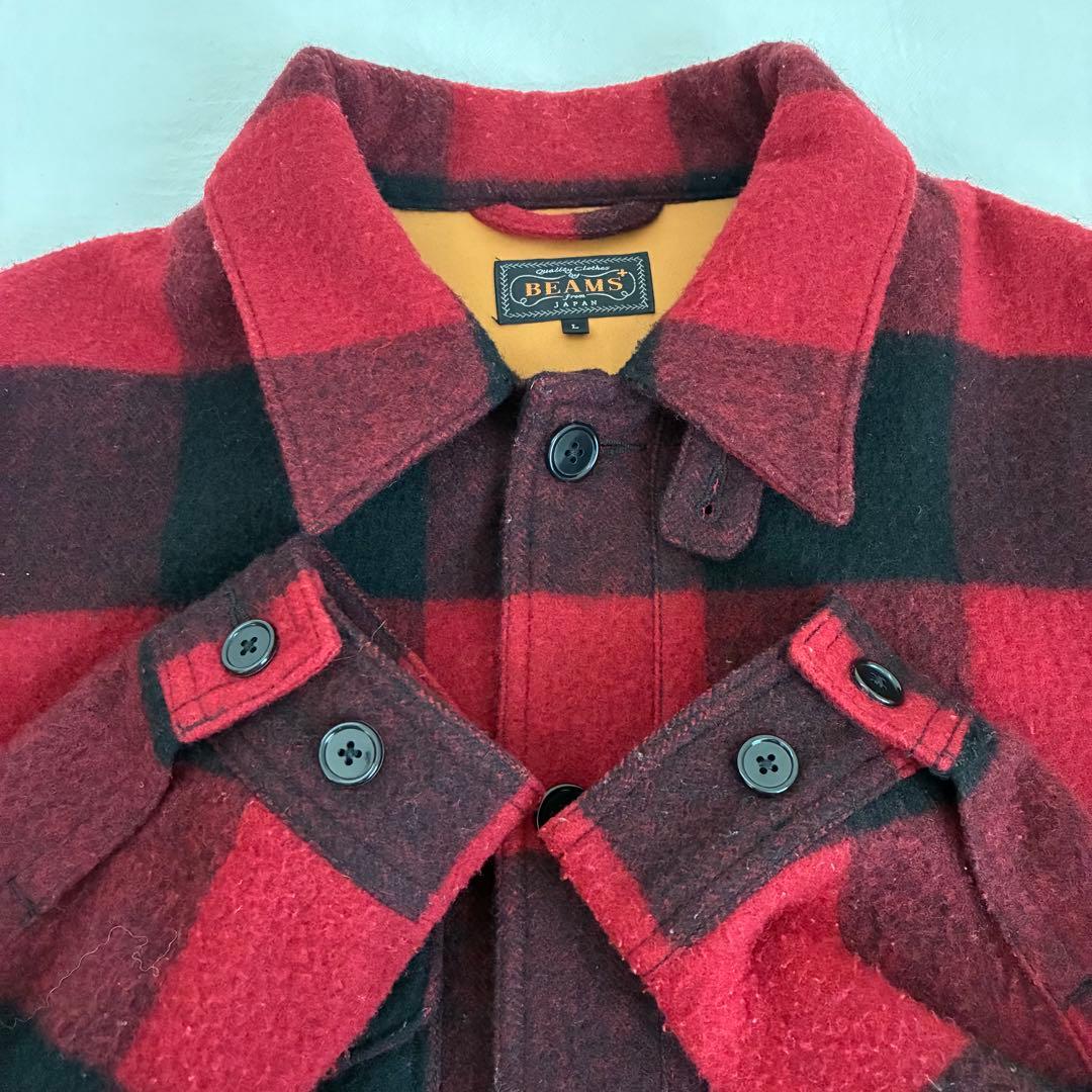 BEAMS PLUS ビームスプラス　ウールマッキーノジャケット　サイズL