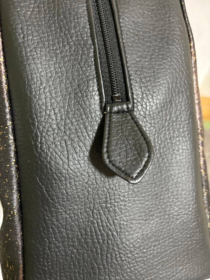 たっぷり収納！　大きめ　西陣織　レザー 正絹　利休バッグ