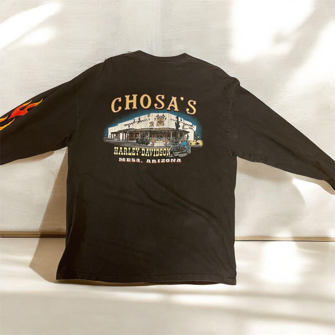 値下げ　Harley-Davidson 長袖カットソー ブラック