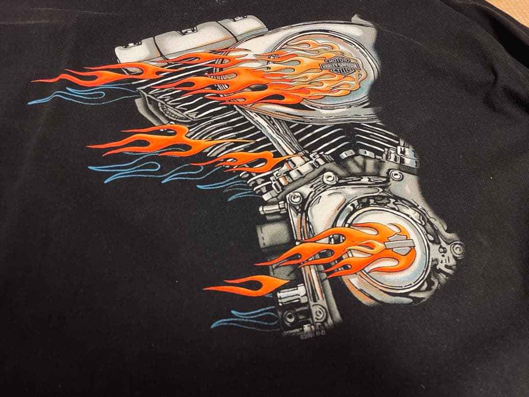 値下げ　Harley-Davidson 長袖カットソー ブラック