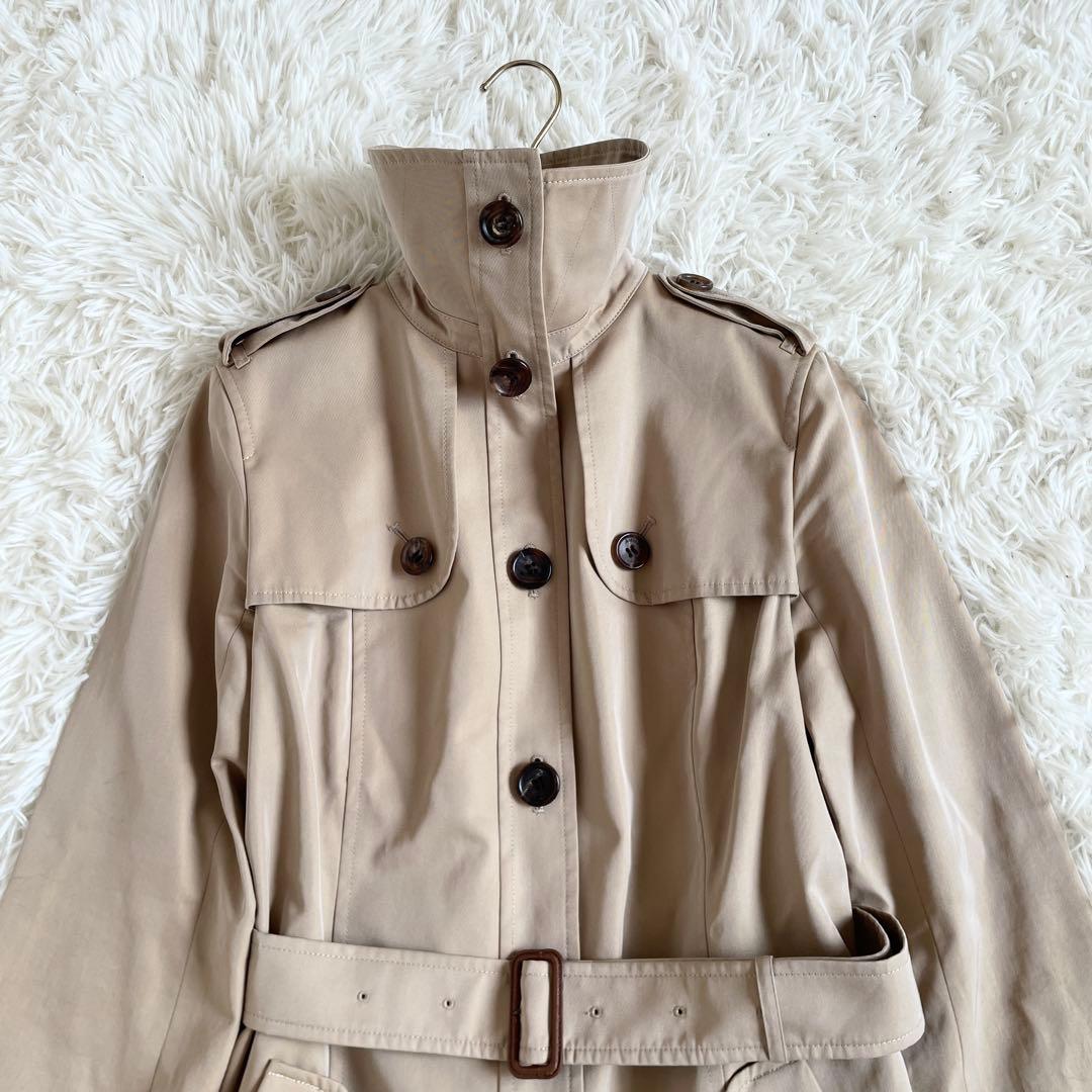 美品　バーバリーロンドン　シングル　トレンチコート　ノバチェック　ハニーベージュ