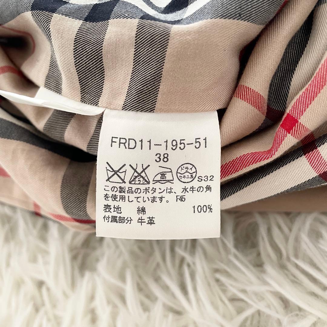 美品　バーバリーロンドン　シングル　トレンチコート　ノバチェック　ハニーベージュ