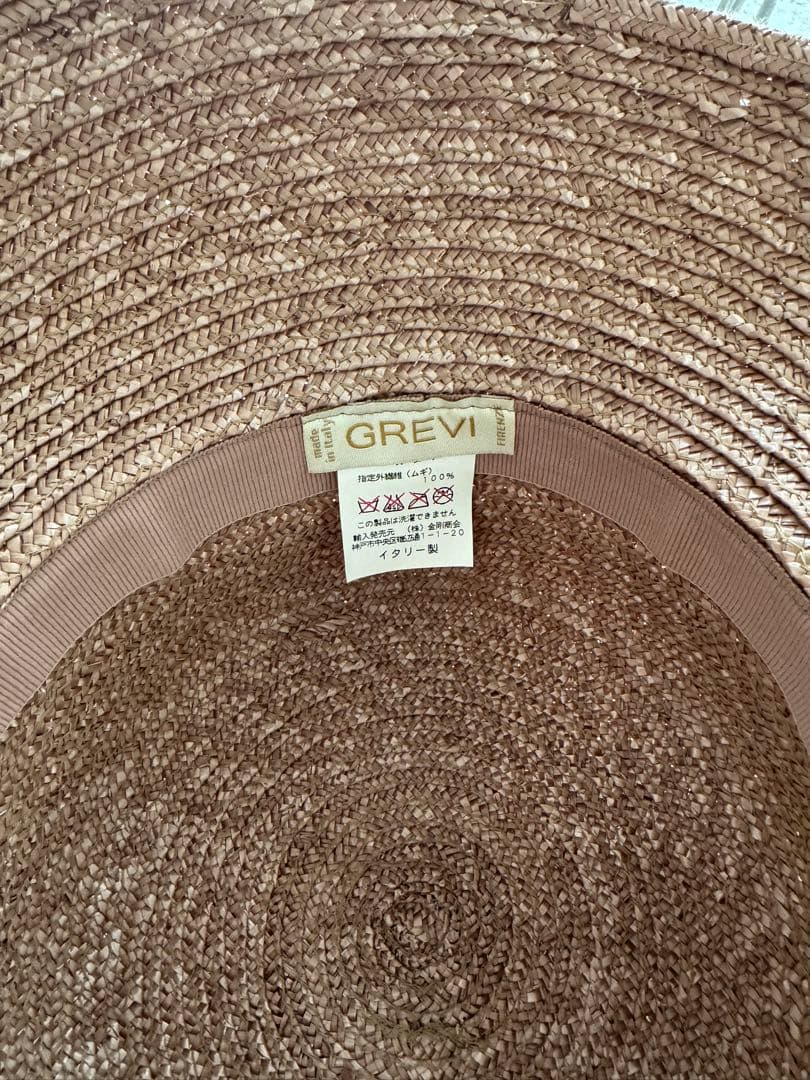 GREVI ストローハット 麦わら帽子 イタリア製