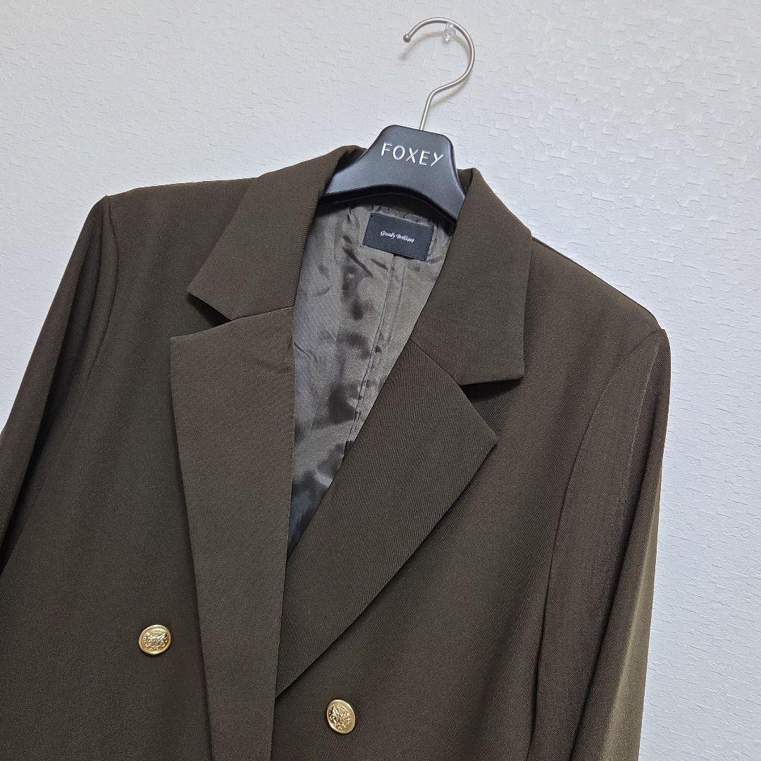 未使用タグ付き グレディブリリアン ツイルテーラードダブルジャケット38