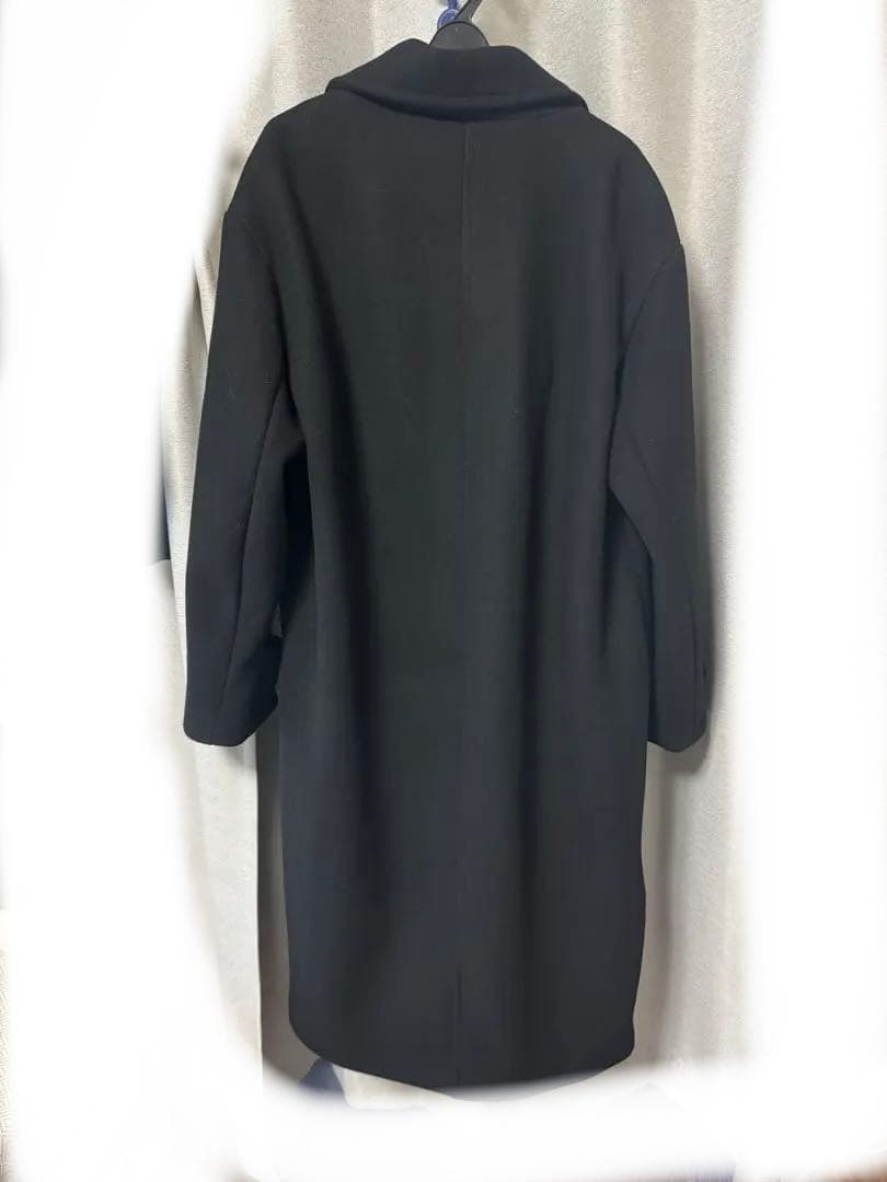 ZARA ソフトなオーバーサイズコート　黒 チェスターコート