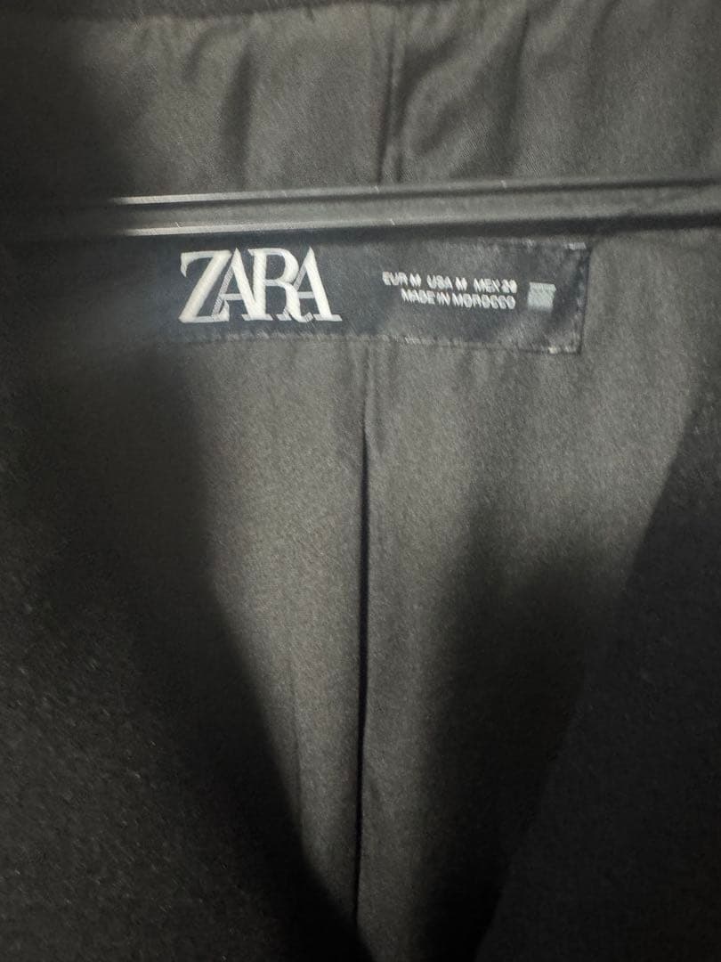 ZARA ソフトなオーバーサイズコート　黒 チェスターコート