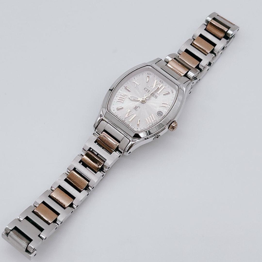 稼働 CITIZEN xC クロスシー 電波ソーラー ピンク チタン 腕時計