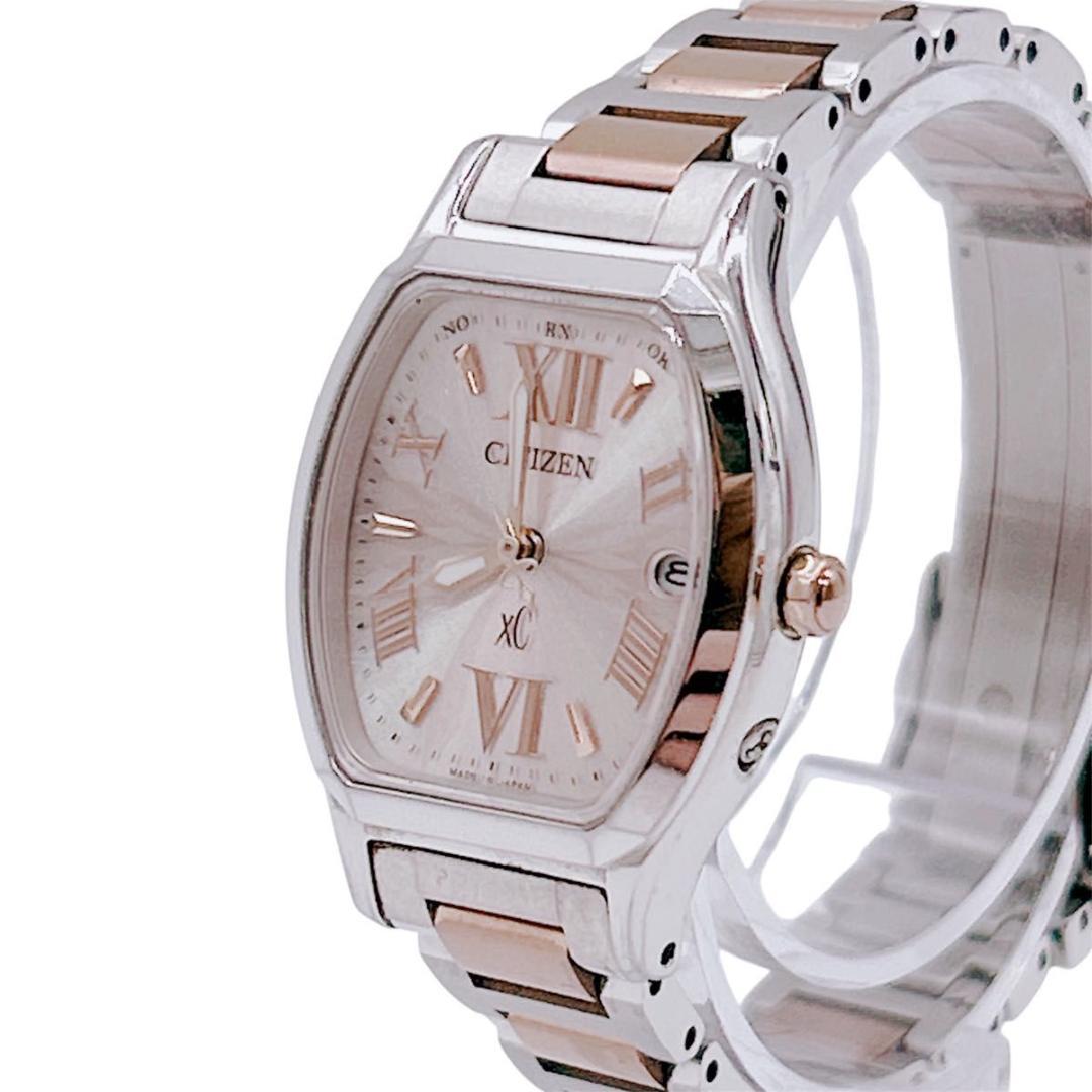 稼働 CITIZEN xC クロスシー 電波ソーラー ピンク チタン 腕時計