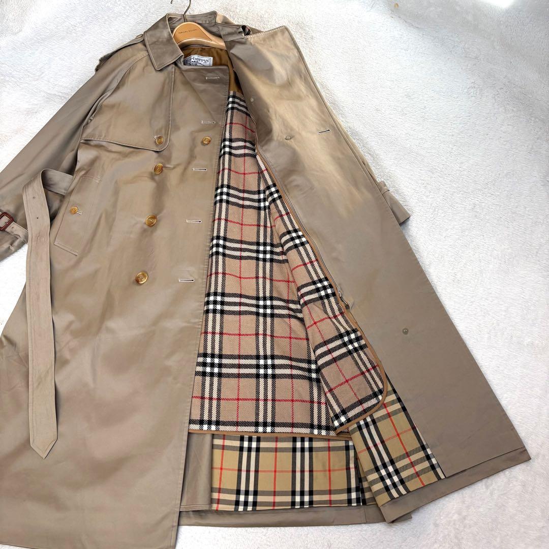 【希少・新品級】バーバリーズ 襟裏チェック ライナー付トレンチコート マキシ丈