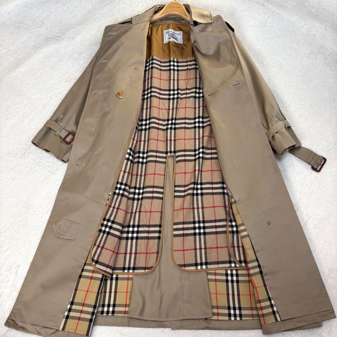 【希少・新品級】バーバリーズ 襟裏チェック ライナー付トレンチコート マキシ丈