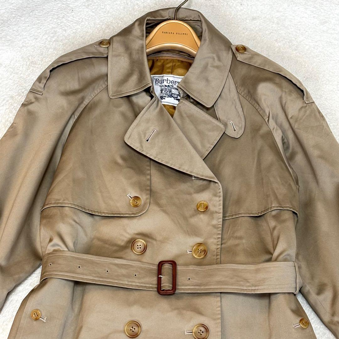 【希少・新品級】バーバリーズ 襟裏チェック ライナー付トレンチコート マキシ丈