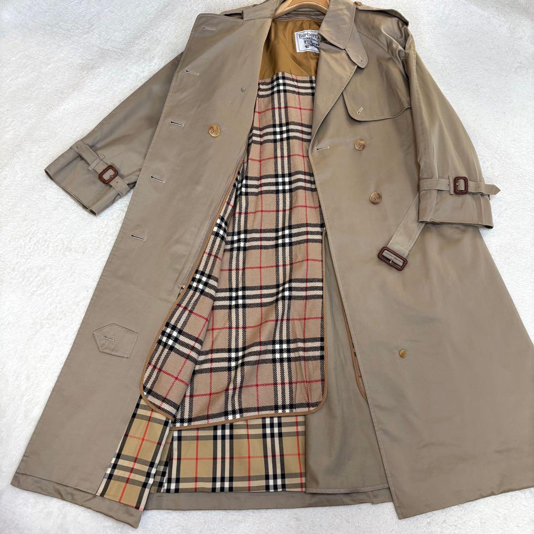 【希少・新品級】バーバリーズ 襟裏チェック ライナー付トレンチコート マキシ丈